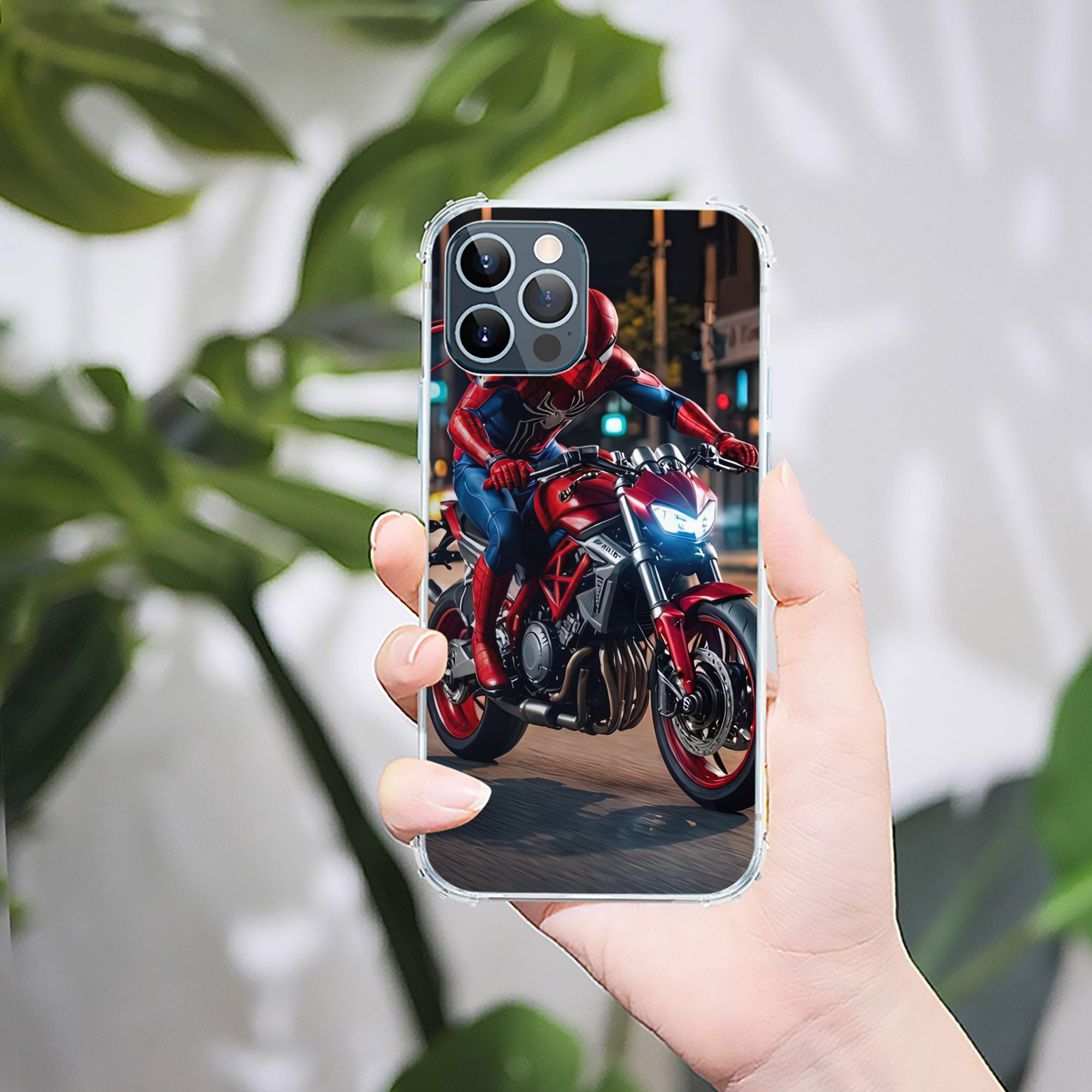 （画像用） Spider Man スパイダーマン 【iPhone 12シリーズ対応】透明スマホケース（クリアソフトケース）